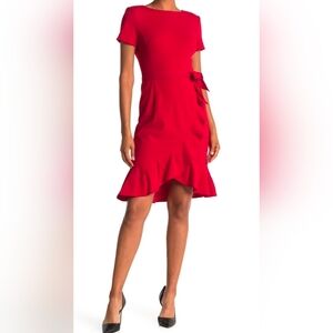 Calvin Klein Scarlet High-Low Dress